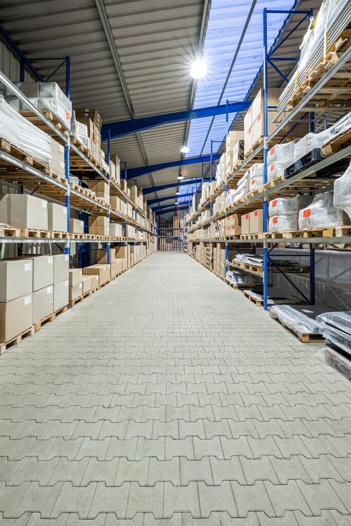 warehouse, hall, parcel center